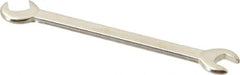 Proto - 7/32" x 1/4" Standard Ignition Open End Wrench - 3" OAL, Double End, Satin Finish, 15° & 60° Head Angle - Top Tool & Supply