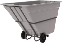 Akro-Mils - 2,000 Lb Load Capacity, 1 1/2 Cu Yd, Plastic Tilt Truck - 39" Wide x 85" Long x 51" High, Gray - Top Tool & Supply