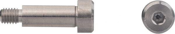 Made in USA - 1/4" Shoulder Diam x 1-1/2" Shoulder Length, #10-32 UNF, Hex Socket Shoulder Screw - 303 Stainless Steel, Passivated Finish, 3/8" Head Diam - Top Tool & Supply