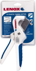 Lenox - 3/8" to 1" Pipe Capacity, Tube Cutter - Cuts Plastic, Rubber, PVC, CPVC - Top Tool & Supply