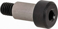 Made in USA - 1/4" Shoulder Diam x 3/8" Shoulder Length, #10-32 UNF, Hex Socket Precision Shoulder Screw - 4140 Alloy Steel, Black Oxide Finish, 3/16" Head Height x 3/8" Head Diam - Top Tool & Supply