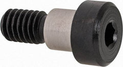 Made in USA - 3/8" Shoulder Diam x 5/16" Shoulder Length, 5/16-18 UNC, Hex Socket Precision Shoulder Screw - 4140 Alloy Steel, Black Oxide Finish, 1/4" Head Height x 9/16" Head Diam - Top Tool & Supply