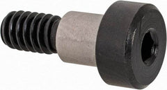 Made in USA - 5/16" Shoulder Diam x 5/16" Shoulder Length, 1/4-20 UNC, Hex Socket Precision Shoulder Screw - 4140 Alloy Steel, Black Oxide Finish, 7/32" Head Height x 1/2" Head Diam - Top Tool & Supply