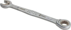 Wera - 9/16" 12 Point Combination Wrench - 7-1/2" OAL, Chrome Molybdenum Steel, Satin Finish - Top Tool & Supply