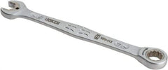 Wera - 7/16" 12 Point Combination Wrench - 6-5/8" OAL, Chrome Molybdenum Steel, Satin Finish - Top Tool & Supply