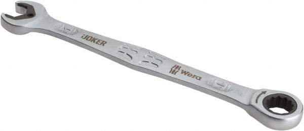 Wera - 11mm 12 Point Combination Wrench - 6-1/2" OAL, Chrome Molybdenum Steel, Satin Finish - Top Tool & Supply