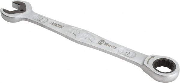 Wera - 19mm 12 Point Combination Wrench - 9-11/16" OAL, Chrome Molybdenum Steel, Satin Finish - Top Tool & Supply