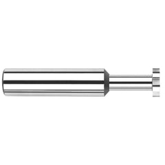 Harvey Tool - 1/2" Diam x 3/32" Face Width, Solid Carbide, 8 Teeth, Shank Connection Woodruff Keyseat Cutter - Top Tool & Supply