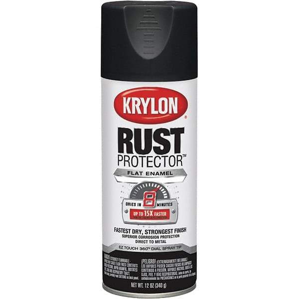 Krylon - 12 oz Black Automotive Heat Resistant Paint - Flat Finish, Comes in Aerosol Can - Top Tool & Supply