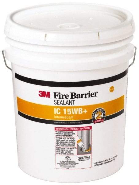 3M - 4.5 Gal Pail Yellow Acrylic & Latex Joint Sealant - -20 to 180°F Operating Temp, 10 min Tack Free Dry Time, Series 15WB - Top Tool & Supply