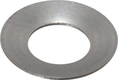 Gardner Spring - #12 Bolt, 0.22" ID, Grade 302 Stainless Steel, Belleville Disc Spring - 7/16" OD, 0.031" High, 0.016" Thick - Top Tool & Supply