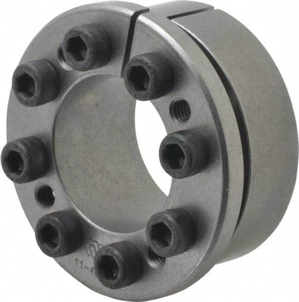 Climax Metal Products - M6 Thread, 1-3/8" Bore Diam, 2.362" OD, Shaft Locking Device - 8 Screws, 10,024 Lb Axial Load, 2.618" OAW, 0.669" Thrust Ring Width, 574 Ft/Lb Max Torque - Top Tool & Supply