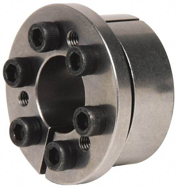 Climax Metal Products - M6 Thread, 1-3/16" Bore Diam, 2.165" OD, Shaft Locking Device - 6 Screws, 7,518 Lb Axial Load, 2.421" OAW, 0.669" Thrust Ring Width, 372 Ft/Lb Max Torque - Top Tool & Supply