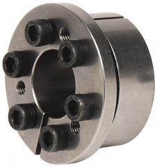 Climax Metal Products - M6 Thread, 1-3/16" Bore Diam, 2.165" OD, Shaft Locking Device - 6 Screws, 7,518 Lb Axial Load, 2.421" OAW, 0.669" Thrust Ring Width, 372 Ft/Lb Max Torque - Top Tool & Supply