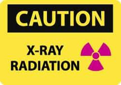 NMC - "Caution - X-ray Radiation", 10" Long x 14" Wide, Aluminum Safety Sign - Rectangle, 0.04" Thick, Use for Accident Prevention - Top Tool & Supply