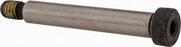 Value Collection - 3/8" Shoulder Diam x 2-1/4" Shoulder Length, 5/16-18 UNC, Hex Socket Shoulder Screw - 4140 Alloy Steel with Nylon Locking Patch, 1/4" Head Height x 9/16" Head Diam - Top Tool & Supply