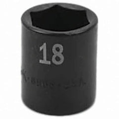 SK - Impact Socket - 3/8"DR 18MM IMPACT SOCKET - Top Tool & Supply