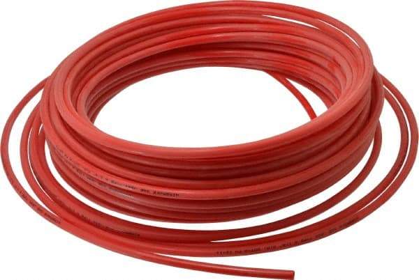 Coilhose Pneumatics - 11/64" ID x 1/4" OD, 0.04" Wall Thickness, 100' Long, Nylon 11 Tube - Red, 150 Max psi - Top Tool & Supply