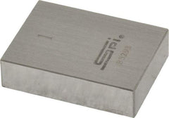 SPI - 1" Rectangular Steel Gage Block - Accuracy Grade AS-1, Includes NIST Traceability Certification - Top Tool & Supply