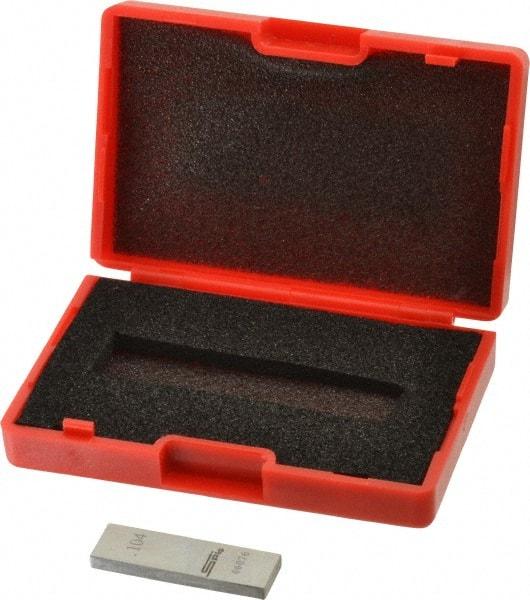 SPI - 0.104" Rectangular Steel Gage Block - Accuracy Grade AS-1, Includes NIST Traceability Certification - Top Tool & Supply