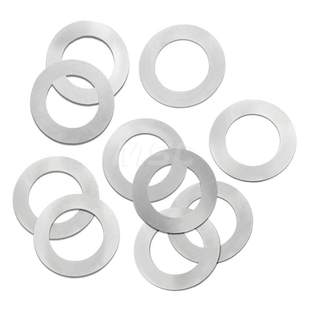 Round Shims; Shim Type: Arbor Shim; Thickness: .062; Inside Diameter: 1.5″; Outside Diameter: 2.125″; Material: Steel