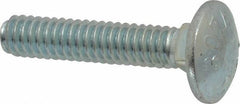 Value Collection - 1/4-20 UNC 1-1/4" Length Under Head, Standard Square Neck, Carriage Bolt - Grade 2 Steel, Zinc-Plated Finish - Top Tool & Supply