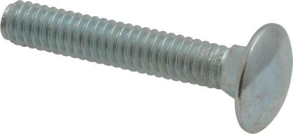 Value Collection - 1/4-20 UNC 1-1/2" Length Under Head, Standard Square Neck, Carriage Bolt - Grade 2 Steel, Zinc-Plated Finish - Top Tool & Supply