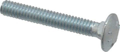 Value Collection - 1/4-20 UNC 1-3/4" Length Under Head, Standard Square Neck, Carriage Bolt - Grade 2 Steel, Zinc-Plated Finish - Top Tool & Supply