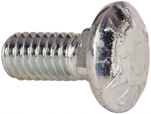 Value Collection - 5/16-18 UNC 3/4" Length Under Head, Standard Square Neck, Carriage Bolt - Grade 2 Steel, Zinc-Plated Finish - Top Tool & Supply