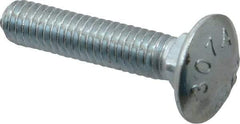 Value Collection - 5/16-18 UNC 1-1/2" Length Under Head, Standard Square Neck, Carriage Bolt - Grade 2 Steel, Zinc-Plated Finish - Top Tool & Supply