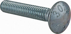 Value Collection - 5/16-18 UNC 1-3/4" Length Under Head, Standard Square Neck, Carriage Bolt - Grade 2 Steel, Zinc-Plated Finish - Top Tool & Supply