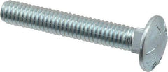 Value Collection - 5/16-18 UNC 2" Length Under Head, Standard Square Neck, Carriage Bolt - Grade 2 Steel, Zinc-Plated Finish - Top Tool & Supply