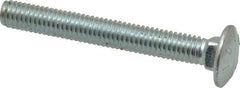 Value Collection - 3/8-16 UNC 3" Length Under Head, Standard Square Neck, Carriage Bolt - Grade 2 Steel, Zinc-Plated Finish - Top Tool & Supply