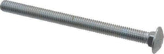 Value Collection - 3/8-16 UNC 5" Length Under Head, Standard Square Neck, Carriage Bolt - Grade 2 Steel, Zinc-Plated Finish - Top Tool & Supply