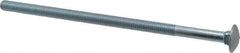 Value Collection - 3/8-16 UNC 8" Length Under Head, Standard Square Neck, Carriage Bolt - Grade 2 Steel, Zinc-Plated Finish - Top Tool & Supply