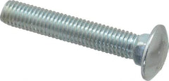 Value Collection - 1/2-13 UNC 3" Length Under Head, Standard Square Neck, Carriage Bolt - Grade 2 Steel, Zinc-Plated Finish - Top Tool & Supply