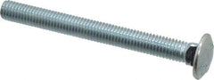 Value Collection - 1/2-13 UNC 5" Length Under Head, Standard Square Neck, Carriage Bolt - Grade 2 Steel, Zinc-Plated Finish - Top Tool & Supply