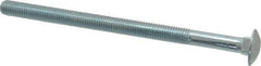 Value Collection - 1/2-13 UNC 8" Length Under Head, Standard Square Neck, Carriage Bolt - Grade 2 Steel, Zinc-Plated Finish - Top Tool & Supply