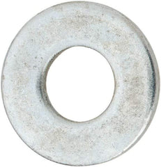 Value Collection - #10 Screw, Steel USS Flat Washer - 3/16" ID x 9/16" OD, 0.0469" Thick, Zinc-Plated Finish - Top Tool & Supply