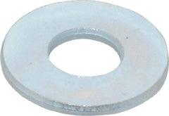 Value Collection - 1/4" Screw, Steel USS Flat Washer - 5/16" ID x 3/4" OD, 1/16" Thick, Zinc-Plated Finish - Top Tool & Supply