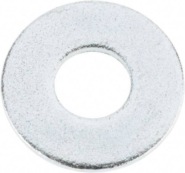 Value Collection - 1/2" Screw, Steel USS Flat Washer - 9/16" ID x 1-3/8" OD, 0.1094" Thick, Zinc-Plated Finish - Top Tool & Supply