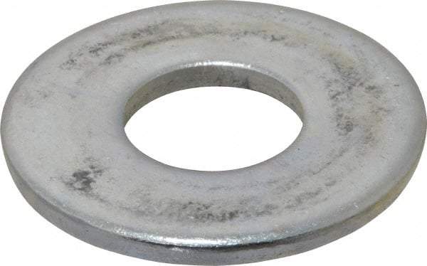 Value Collection - 7/8" Screw, Steel USS Flat Washer - 15/16" ID x 2-1/4" OD, 0.1719" Thick, Zinc-Plated Finish - Top Tool & Supply