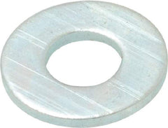 Value Collection - #12 Screw, Steel SAE Flat Washer - 1/4" ID x 9/16" OD, 1/16" Thick, Zinc-Plated Finish - Top Tool & Supply