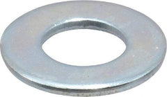 Value Collection - 7/16" Screw, Steel SAE Flat Washer - 15/32" ID x 59/64" OD, 1/16" Thick, Zinc-Plated Finish - Top Tool & Supply