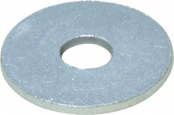 Value Collection - 1/4" Screw, Steel Fender Flat Washer - 1/4" ID x 1" OD, 0.049" Thick, Zinc-Plated Finish - Top Tool & Supply