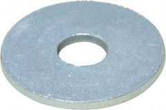 Value Collection - 1/4" Screw, Steel Fender Flat Washer - 1/4" ID x 1" OD, 0.049" Thick, Zinc-Plated Finish - Top Tool & Supply