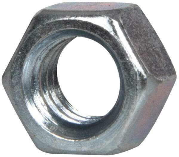 Value Collection - 3/8-16 UNC Steel Right Hand Hex Nut - 9/16" Across Flats, 0.3281" High, Zinc-Plated Finish - Top Tool & Supply