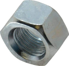 Value Collection - 1/2-20 UNF Steel Right Hand Hex Nut - 3/4" Across Flats, 7/16" High, Zinc-Plated Finish - Top Tool & Supply