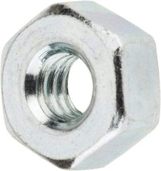 Value Collection - 1/4-20 UNC Steel Right Hand Heavy Hex Nut - 1/2" Across Flats, 0.2344" High, Zinc-Plated Finish - Top Tool & Supply