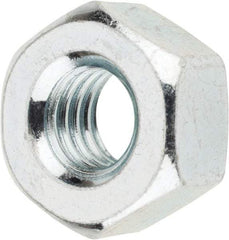 Value Collection - 3/8-16 UNC Steel Right Hand Heavy Hex Nut - 11/16" Across Flats, 0.3594" High, Zinc-Plated Finish - Top Tool & Supply